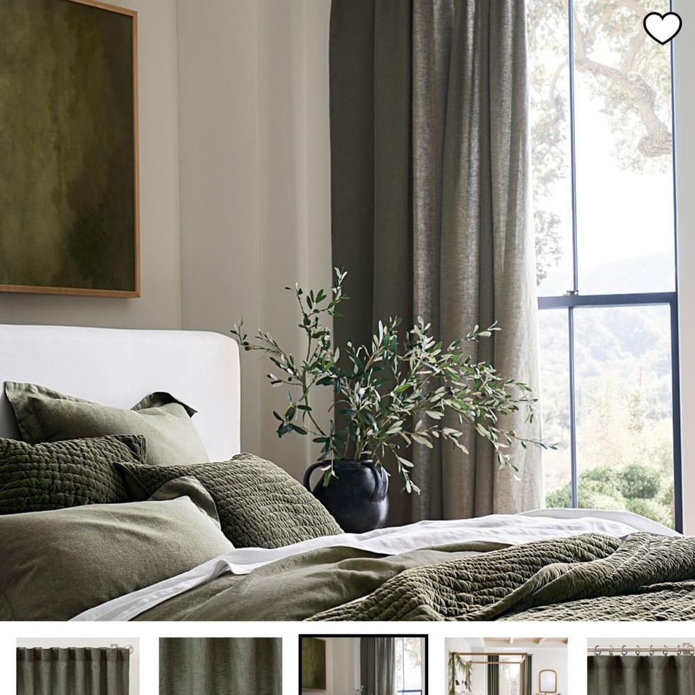 POTTERY BARN BELGIAN FLAX LINEN CURTAINS